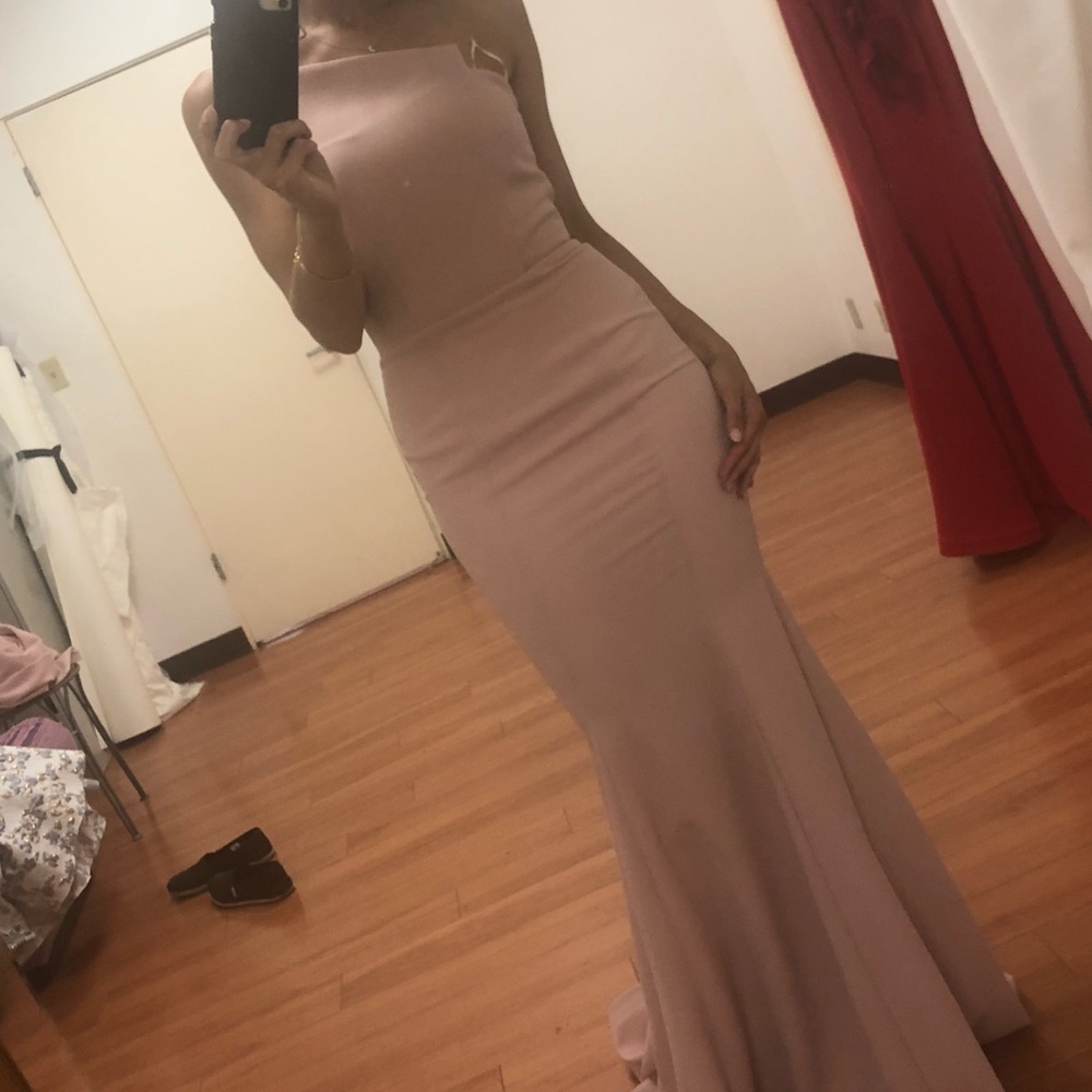 Nicole Bakti strapless gown